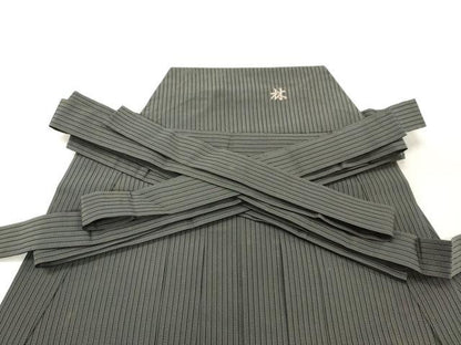 平和屋着物＊夏物 男性 行灯袴 縞 正絹 逸品 DAAY6246ea