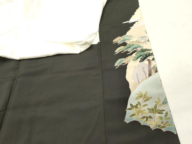平和屋着物■豪華黒留袖 風景花文 松竹梅 正絹 逸品 DAAY6252ea