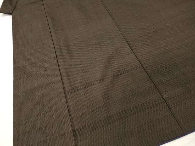 平和屋着物■男性　紬　格子　正絹　逸品　DAAY6264ea