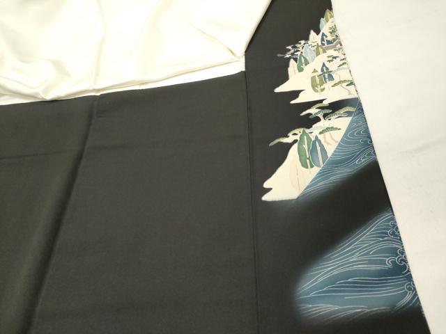 平和屋着物■豪華黒留袖　作家物　風景樹林花文　暈し染め　正絹　逸品　DAAY6273ea