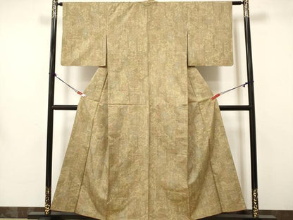 平和屋着物■上質な紬　亀甲花文　正絹　逸品　DAAY6361ea
