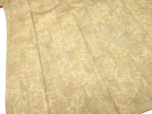 平和屋着物■上質な紬　亀甲花文　正絹　逸品　DAAY6361ea
