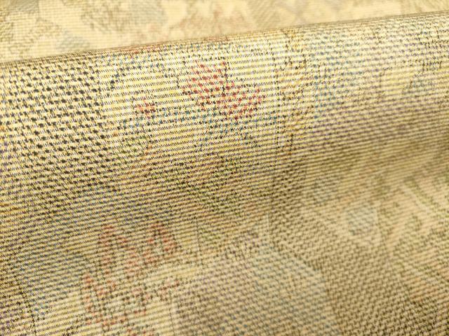 平和屋着物■上質な紬　亀甲花文　正絹　逸品　DAAY6361ea