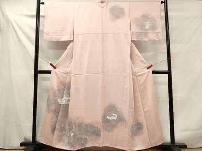平和屋着物■訪問着　竹垣風景秋草松文　暈し染め　正絹　逸品　DAAY6497ea