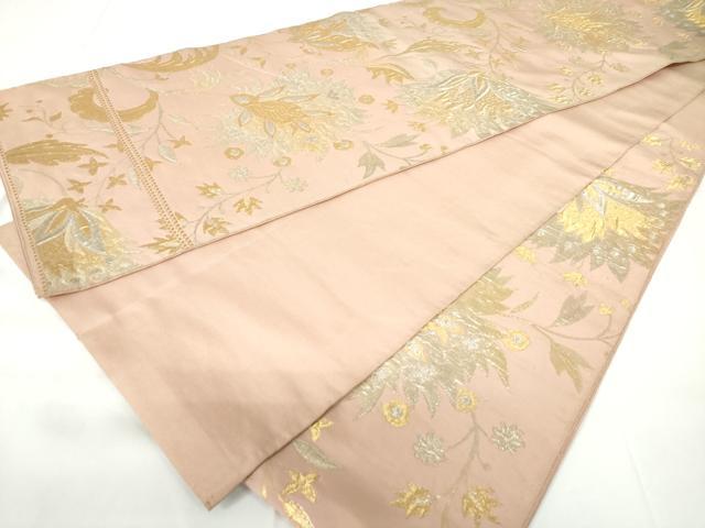平和屋着物◎六通柄袋帯　更紗花唐草文　金銀糸　正絹　逸品　DAAY6516ea