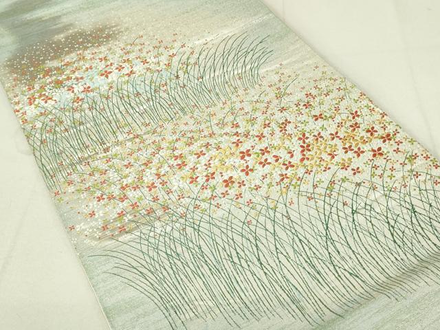 平和屋着物◎六通柄袋帯　花の宴　金銀糸　正絹　逸品　DAAY6623qp