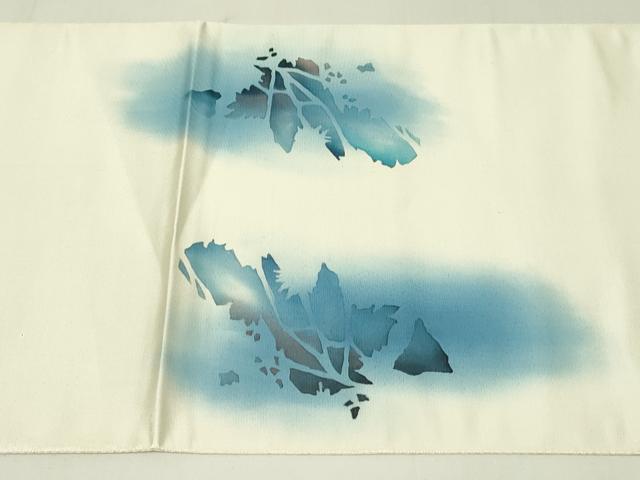 平和屋着物◎太鼓柄袋帯　樹林シルエット　正絹　逸品　DAAY6668qp