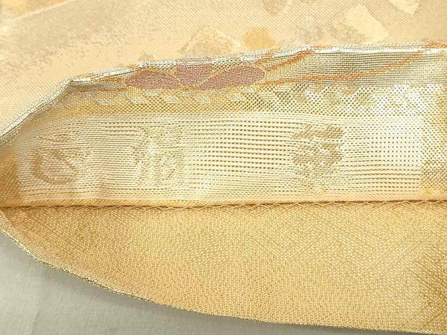 平和屋着物◎佐賀錦　六通柄袋帯　舞花文　金銀糸　正絹　逸品　DAAY6871qp