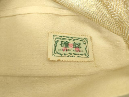 平和屋着物◎六通柄袋帯　飛鶴文　金銀糸　正絹　逸品　DAAY6952qp