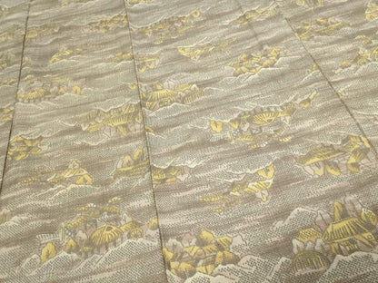 平和屋着物■上質な紬 風景文 正絹 逸品 DAAY7541sf
