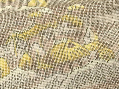 平和屋着物■上質な紬 風景文 正絹 逸品 DAAY7541sf