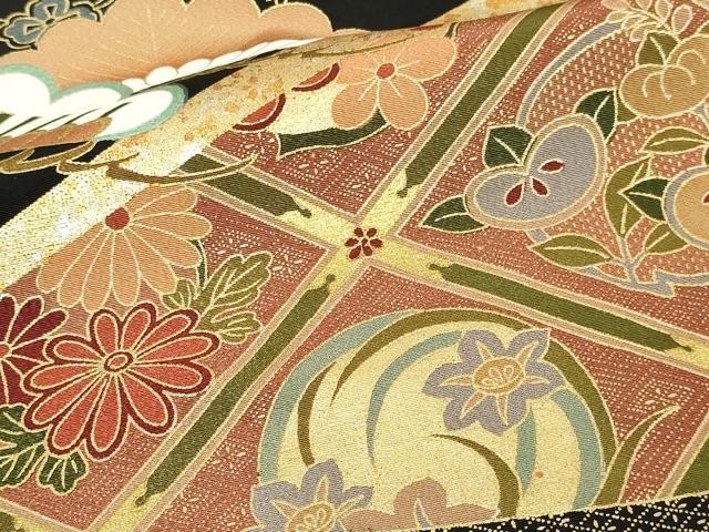 平和屋着物■豪華黒留袖 鳳凰文 松竹梅 金銀彩 正絹 逸品 DAAY7545sf
