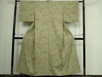 平和屋着物■上質な紬　草花文　正絹　逸品　DAAY7580sf