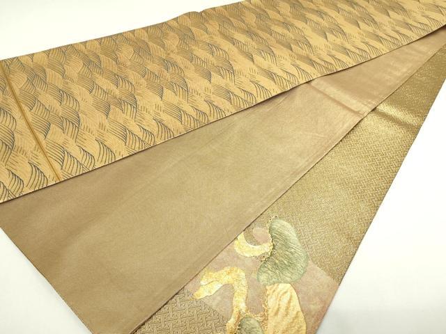 平和屋着物◎太鼓柄袋帯　浜松文　金糸　正絹　逸品　DAAY7592sf