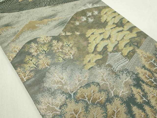 平和屋着物◎六通柄袋帯　爽映百景　金銀糸　正絹　逸品　DAAY7611sf