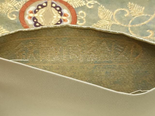 平和屋着物◎六通柄袋帯　唐織　紋散蒔絵図　金糸　正絹　逸品　DAAY7617sf