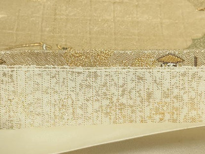 平和屋着物◎六通柄袋帯　祇円稚子　金糸　正絹　逸品　DAAY7626sf