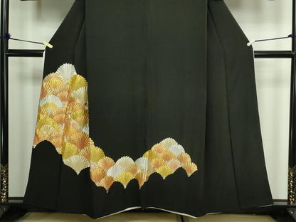 平和屋着物■豪華黒留袖 駒刺繍 総刺繍 松青海波 金銀糸 正絹 逸品 DAAY7847sf