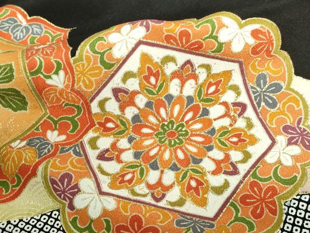 平和屋着物■豪華黒留袖　駒刺繍　鳳凰草花文　金彩　正絹　逸品　DAAY7912sf
