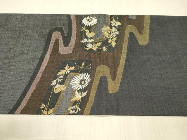 平和屋着物＊夏物 太鼓柄袋帯 流水枝葉文 金銀糸 正絹 逸品 DAAY8006cm