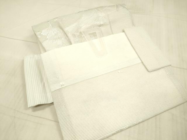 平和屋着物＊夏物 つけ帯 流水草花文 銀糸 DAAY8007cm