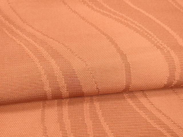 平和屋着物＊夏物 八寸名古屋帯 流水文 鉛丹色 正絹 逸品 DAAY8015cm