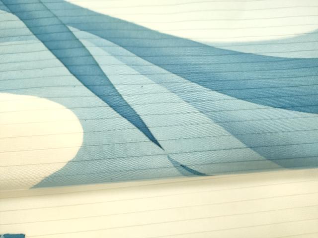 平和屋着物＊夏物 絽塩瀬 九寸名古屋帯 ろうけつ染め 作家物 流水文 正絹 逸品 DAAY8026cm