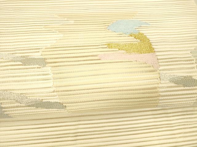 平和屋着物＊夏物 絽綴れ 八寸名古屋帯 抽象文様 金銀糸 正絹 逸品 DAAY8027cm