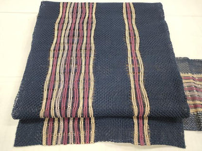 平和屋着物＊夏物 八寸名古屋帯 間道 正絹 逸品 DAAY8029cm