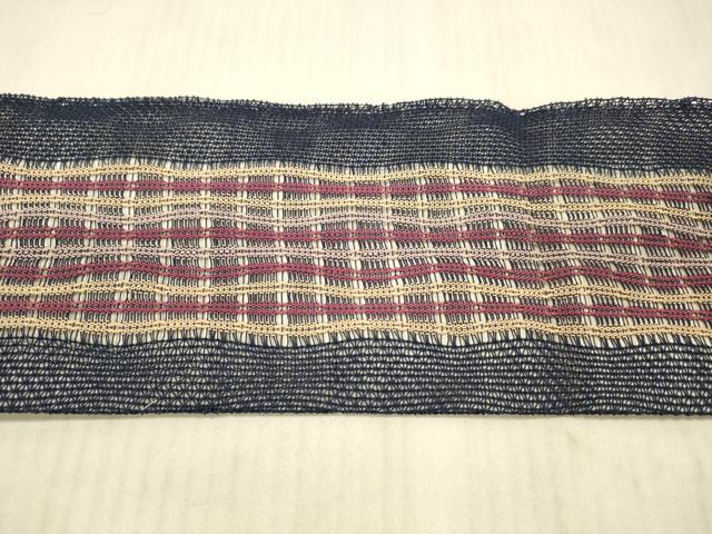 平和屋着物＊夏物 八寸名古屋帯 間道 正絹 逸品 DAAY8029cm