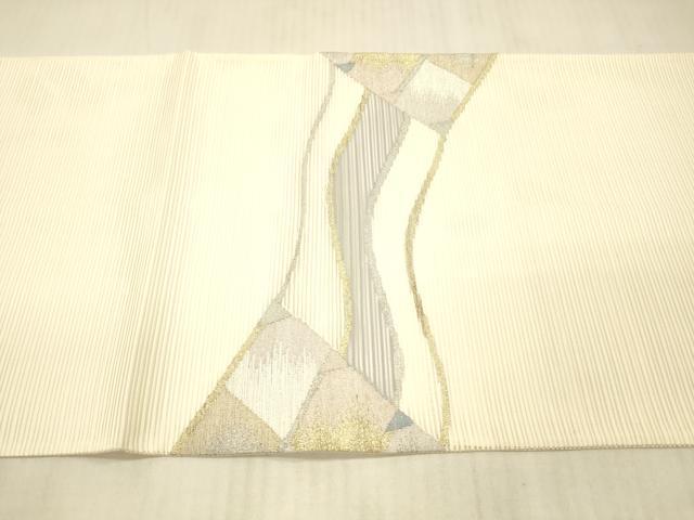 平和屋着物＊夏物 絽綴れ 太鼓柄袋帯 抽象流水文 金銀糸 正絹 逸品 DAAY8032cm