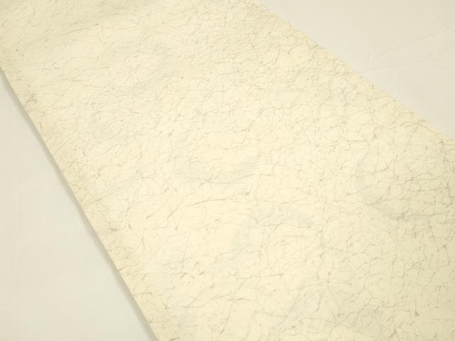 平和屋着物▽スリーシーズン 春夏秋 両面 全通柄袋帯 雪輪杜若文 正絹 逸品 DAAY8034cm