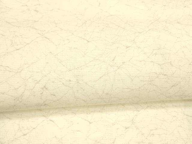 平和屋着物▽スリーシーズン 春夏秋 両面 全通柄袋帯 雪輪杜若文 正絹 逸品 DAAY8034cm