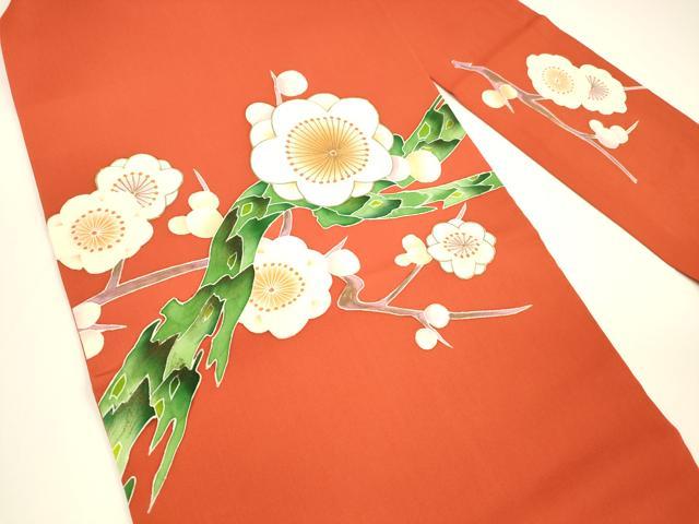 平和屋着物●塩瀬　九寸名古屋帯　枝花文　金彩　正絹　逸品　DAAY8038cm
