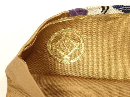 平和屋着物●袋帯　六通柄正絹　唐織　人物風景文　金糸　松坂屋扱い　逸品　DAAY8043cm