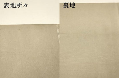 平和屋着物●爪掻き本綴れ　八寸名古屋帯　一重帯　草花文　金銀糸　正絹　逸品　DAAY8060cm