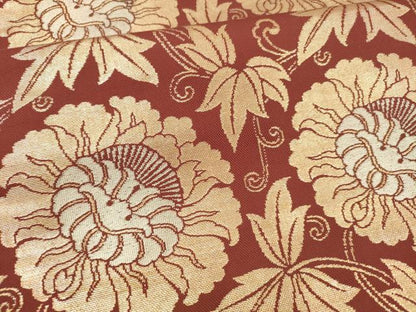 平和屋着物●全通柄九寸名古屋帯　花唐草文　金銀糸　正絹　逸品　DAAY8085cm