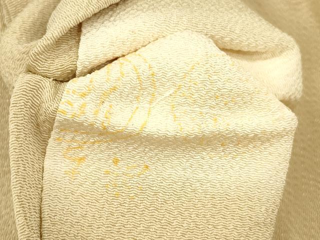 平和屋着物●九寸名古屋帯 草花文 金彩 鬼しぼ縮緬 正絹 逸品 DAAY8100cm