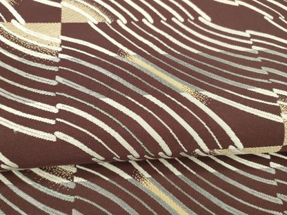 平和屋着物●両面 六通柄袋帯 流水文 草花文 正絹 逸品 DAAY8102cm