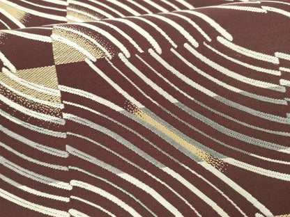 平和屋着物●両面 六通柄袋帯 流水文 草花文 正絹 逸品 DAAY8102cm