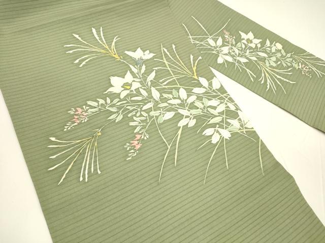 平和屋着物＊夏物 絽塩瀬 九寸名古屋帯 ろうけつ染め 草花文 正絹 逸品 DAAY8112cm