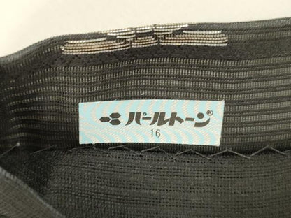 平和屋着物＊夏物 六通柄袋帯 舞花文 黒地 金銀糸 正絹 逸品 DAAY8116cm