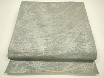平和屋着物＊夏物 全通柄 本袋帯 枝葉文 金銀糸 正絹 逸品 DAAY8120cm