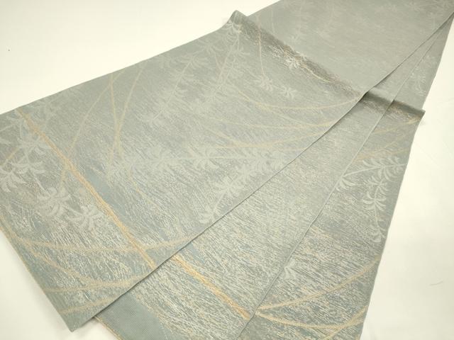 平和屋着物＊夏物 全通柄 本袋帯 枝葉文 金銀糸 正絹 逸品 DAAY8120cm