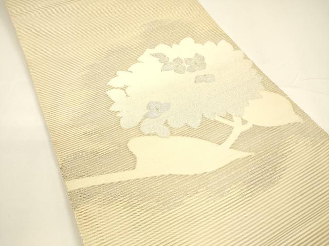 平和屋着物＊夏物 絽綴れ 八寸名古屋帯 紫陽花 金銀糸 正絹 逸品 DAAY8123cm