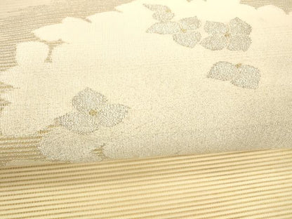平和屋着物＊夏物 絽綴れ 八寸名古屋帯 紫陽花 金銀糸 正絹 逸品 DAAY8123cm