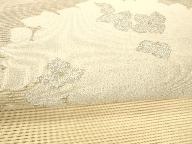 平和屋着物＊夏物 絽綴れ 八寸名古屋帯 紫陽花 金銀糸 正絹 逸品 DAAY8123cm