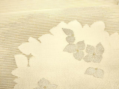 平和屋着物＊夏物 絽綴れ 八寸名古屋帯 紫陽花 金銀糸 正絹 逸品 DAAY8123cm