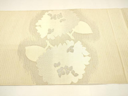 平和屋着物＊夏物 絽綴れ 八寸名古屋帯 紫陽花 金銀糸 正絹 逸品 DAAY8123cm
