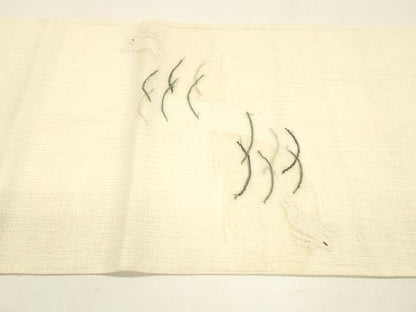 平和屋着物＊夏物 太鼓柄袋帯 月兎 芝文 銀糸 正絹 逸品 DAAY8126cm
